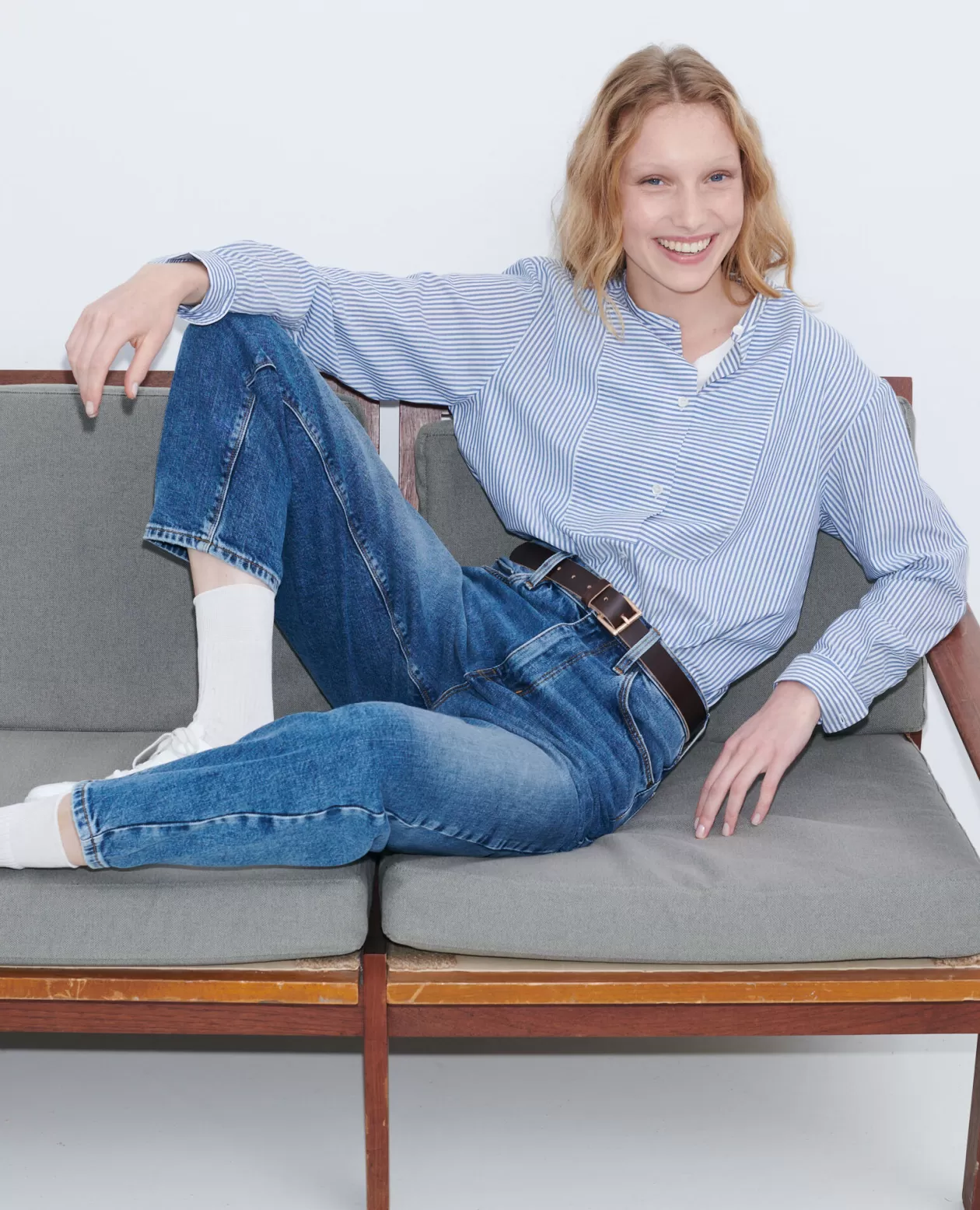 Best Comptoir des Cotonniers Sydonie - Balloon - 7/8 Cotton Jeans 7208C 107 Denim Blue