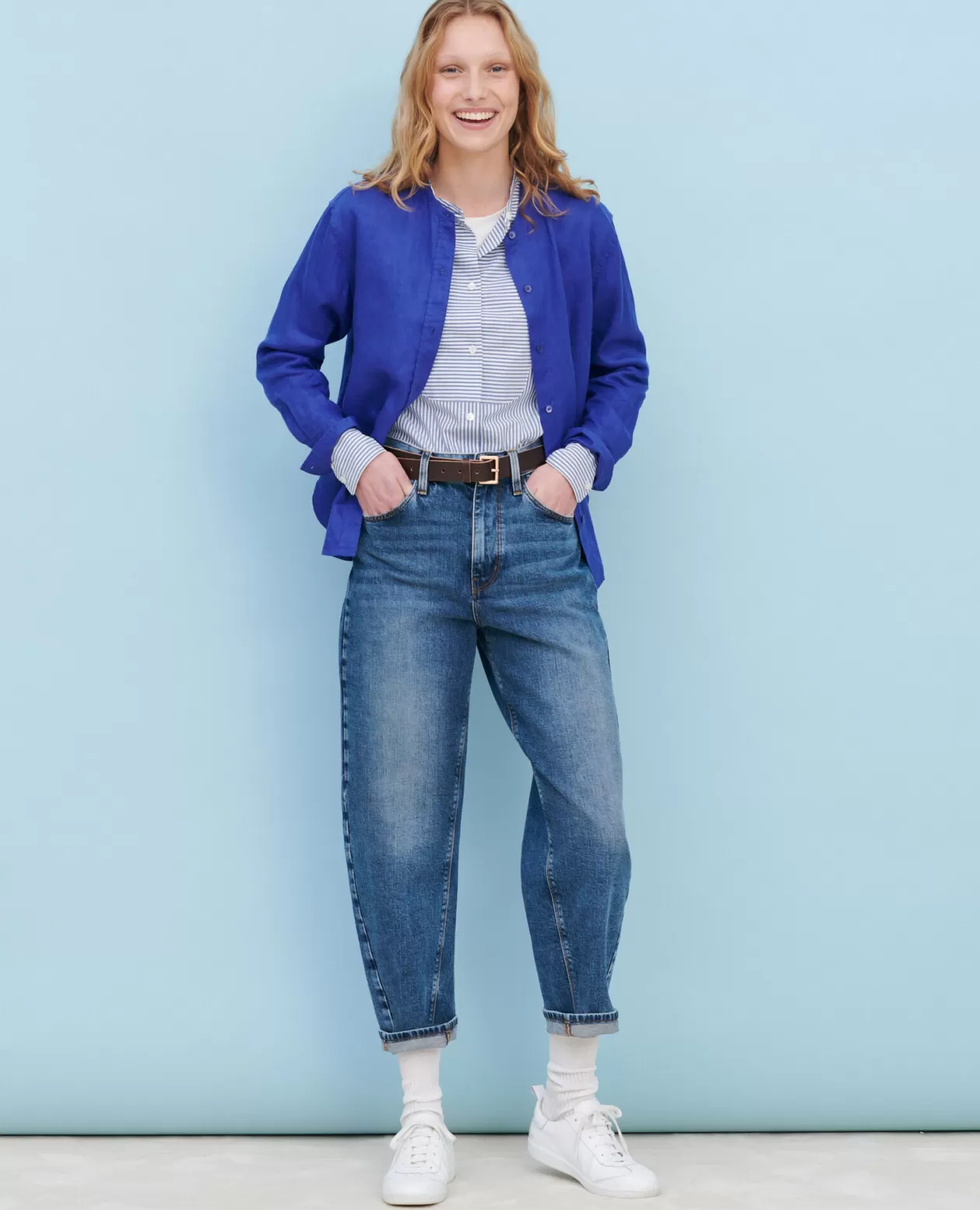 Best Comptoir des Cotonniers Sydonie - Balloon - 7/8 Cotton Jeans 7208C 107 Denim Blue