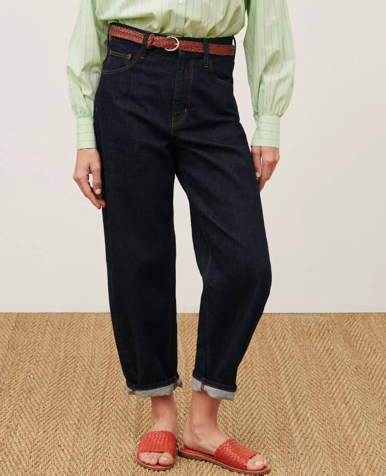 Outlet Comptoir des Cotonniers Sydonie - Balloon - 7/8 Cotton Jeans 7203 103 Denim