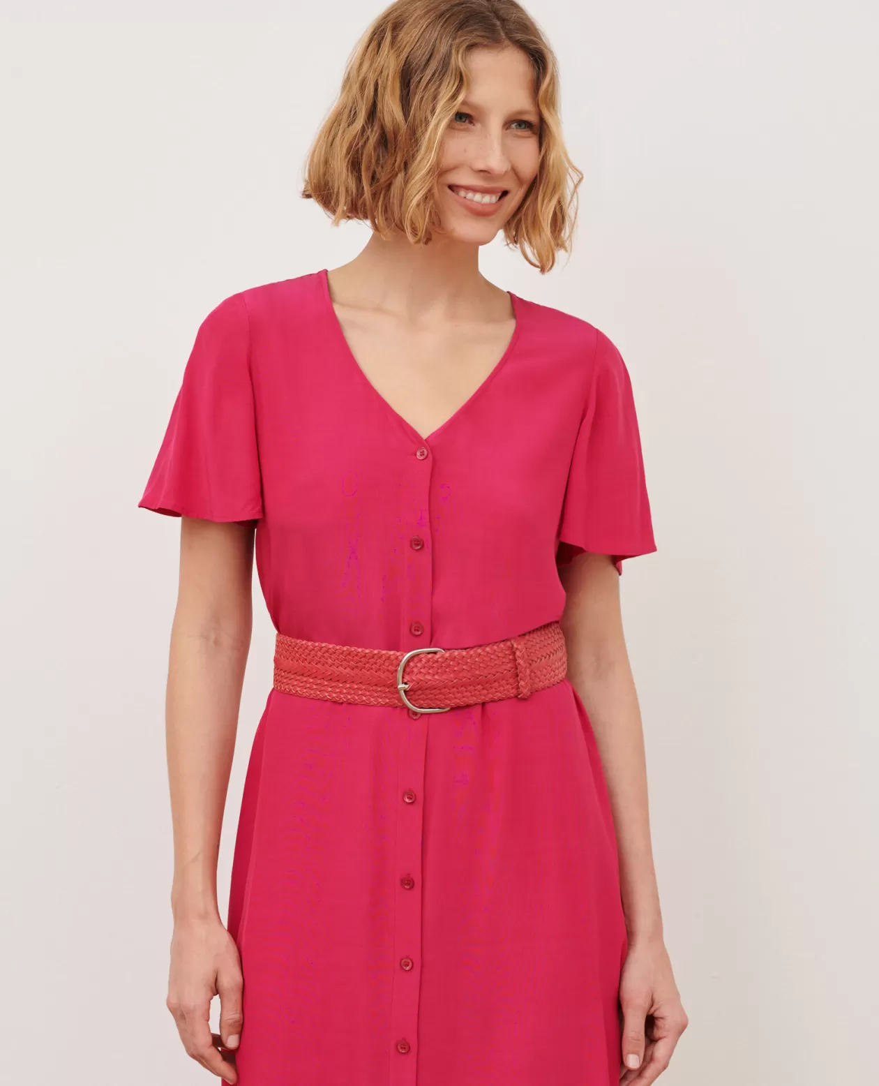 Flash Sale Comptoir des Cotonniers Wide Braided Leather Belt 0134 Spritz
