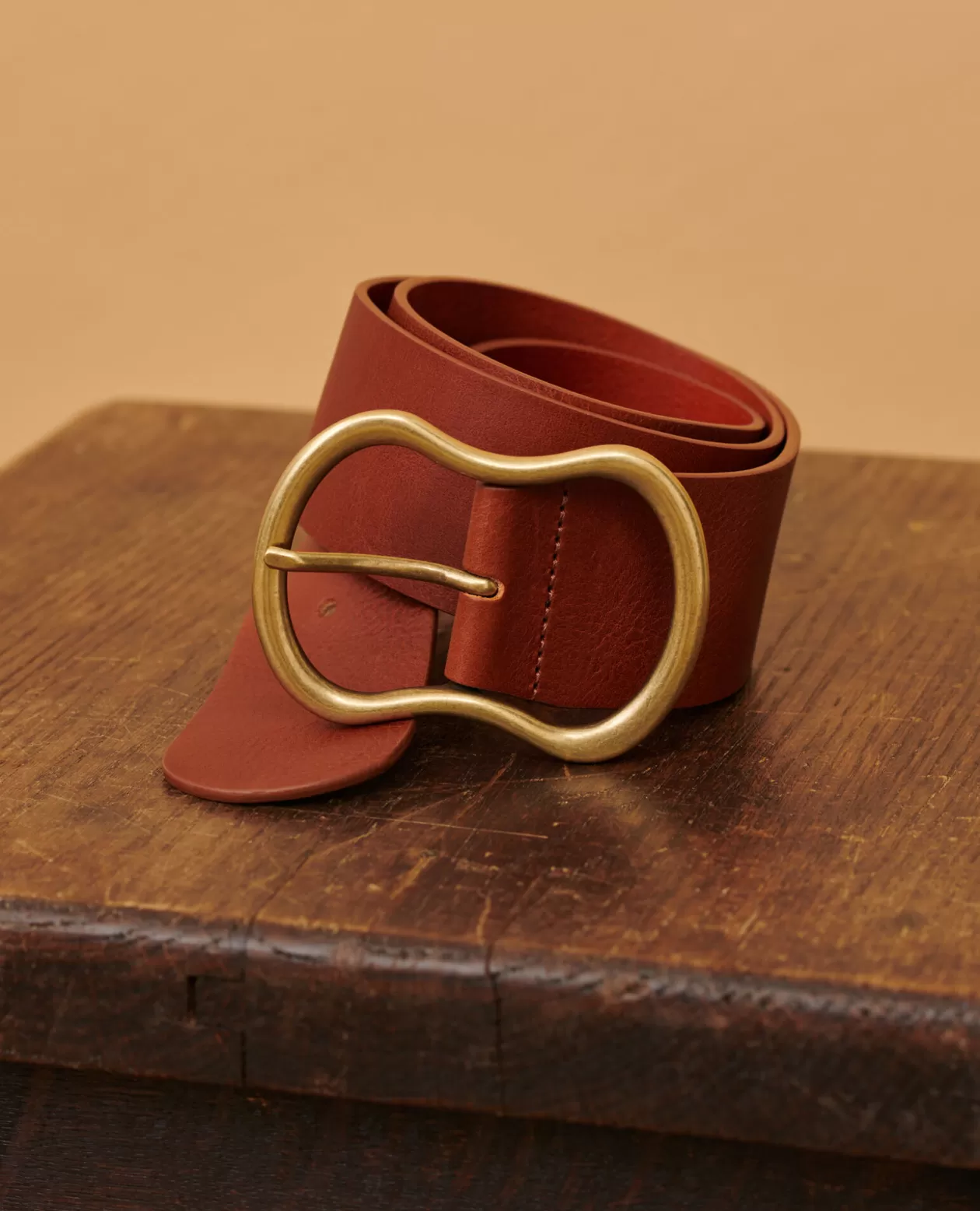Sale Comptoir des Cotonniers Wide Leather Belt 4190D Emperador