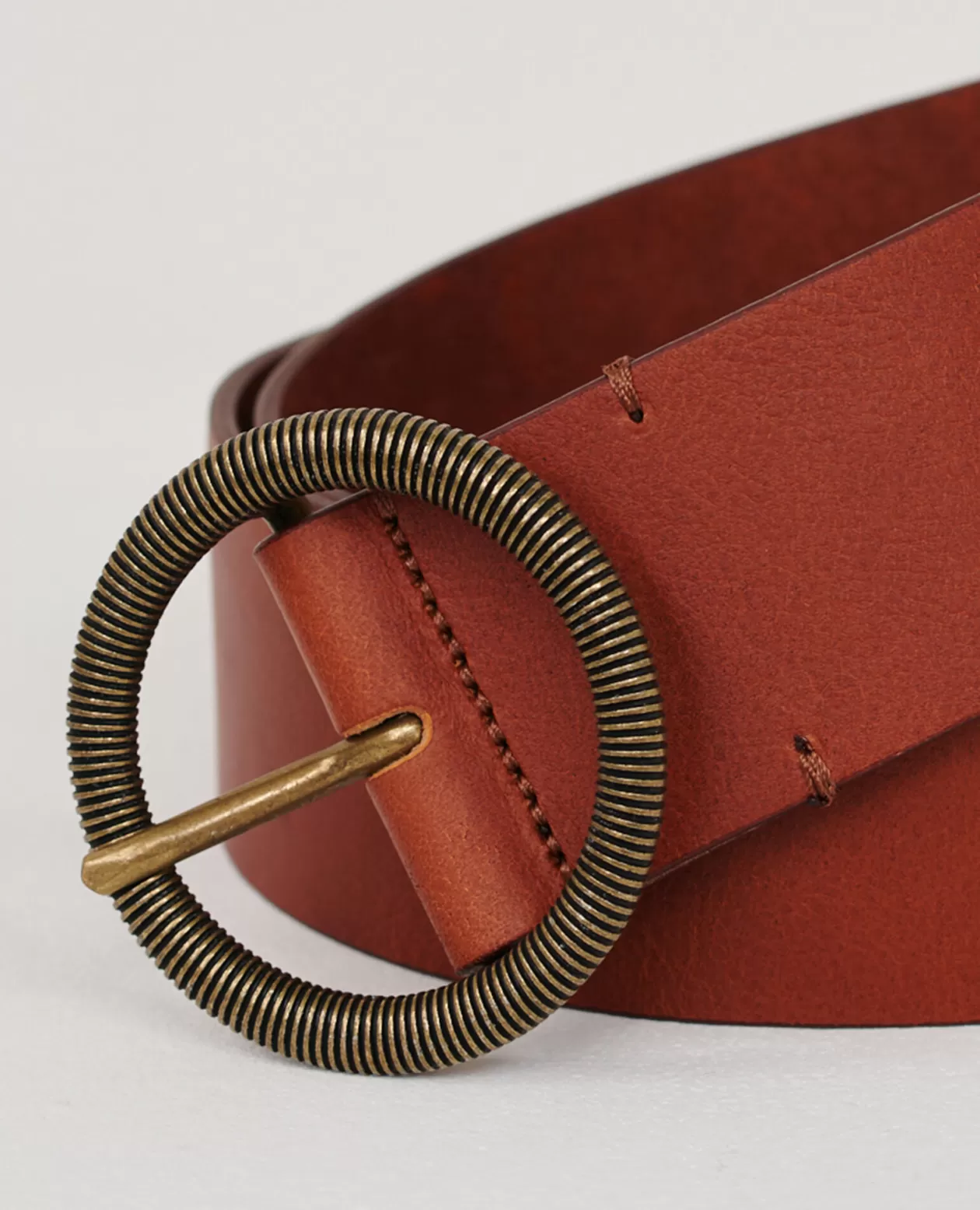 Shop Comptoir des Cotonniers Wide Leather Belt 9902 29 Dark Orange