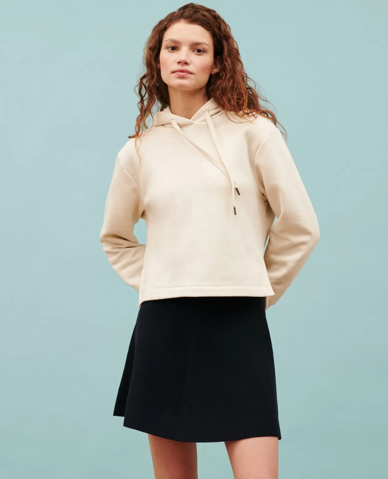 Hot Comptoir des Cotonniers Wool Mini Skirt 8891 09 Black