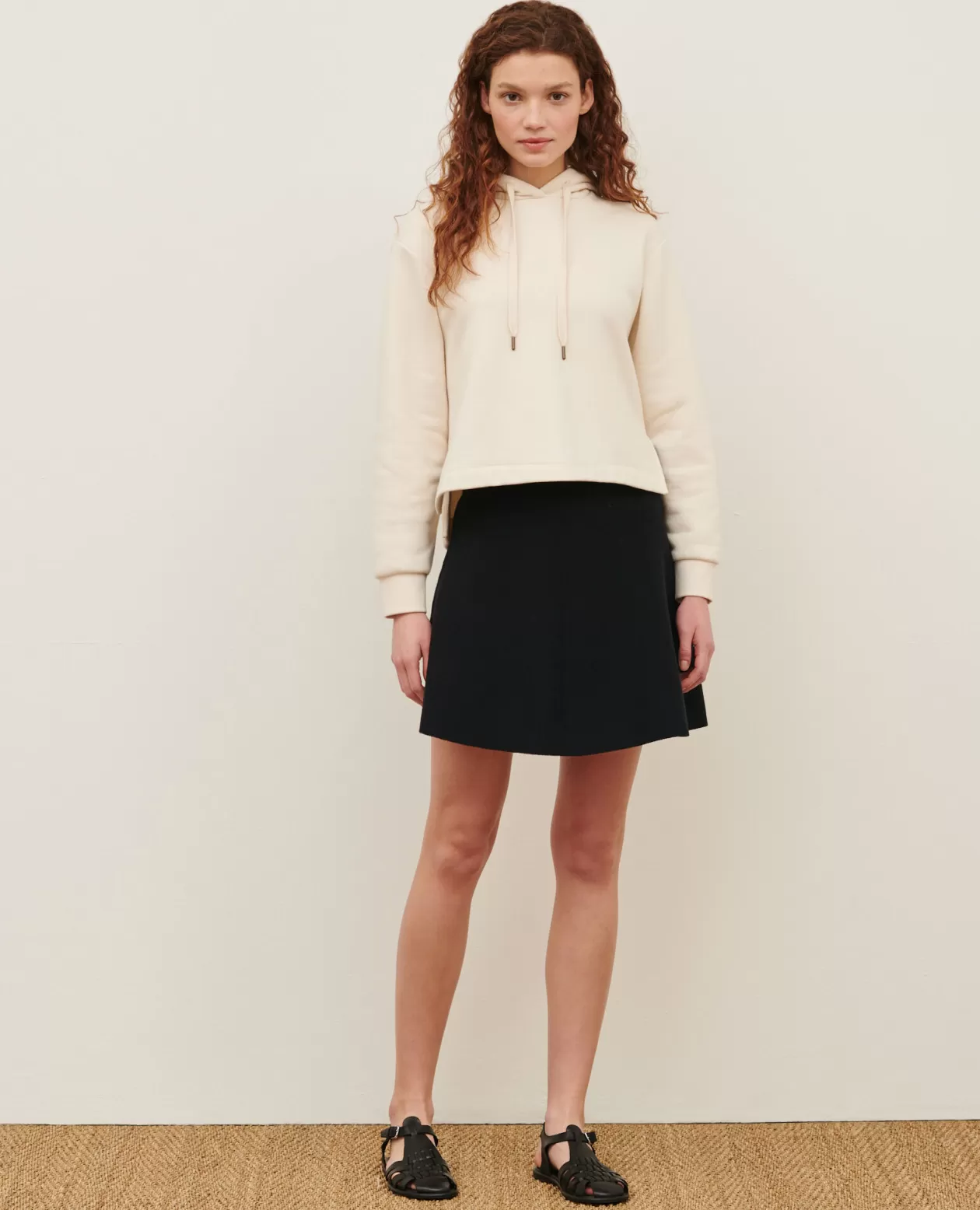 Hot Comptoir des Cotonniers Wool Mini Skirt 8891 09 Black