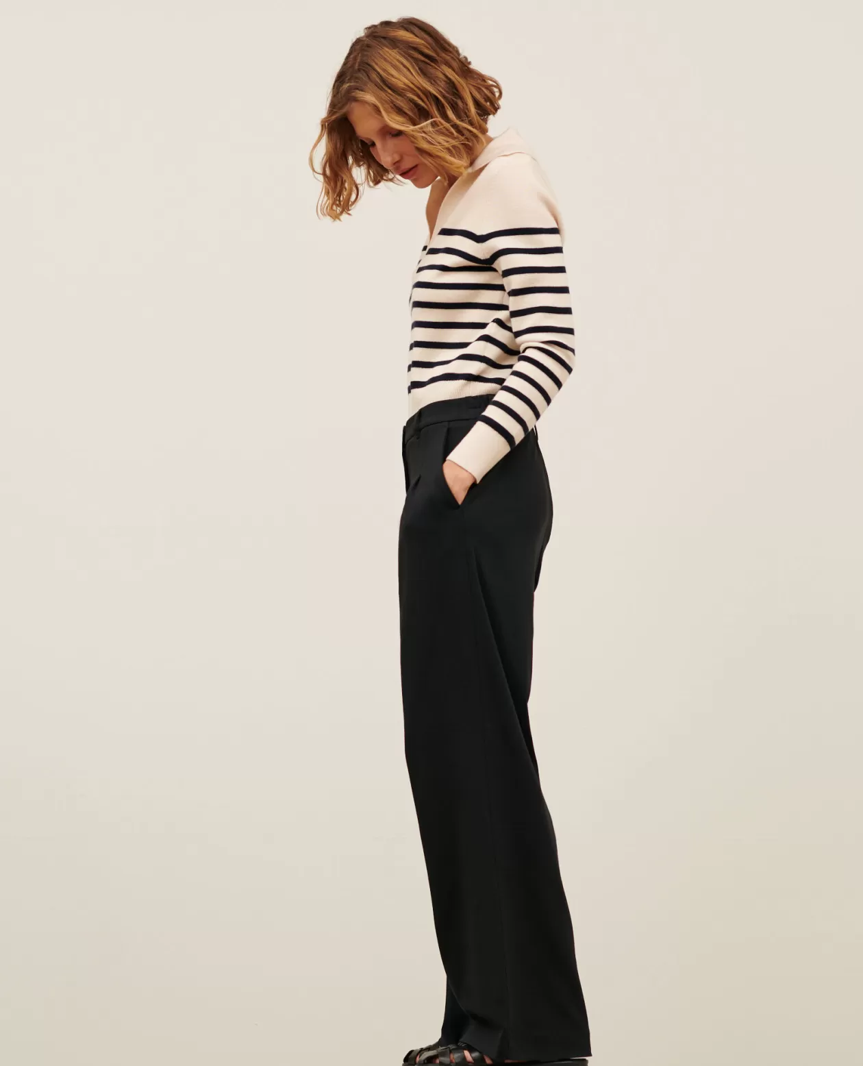 Sale Comptoir des Cotonniers Yvonne - Loose Trousers 4216 Black_Beauty